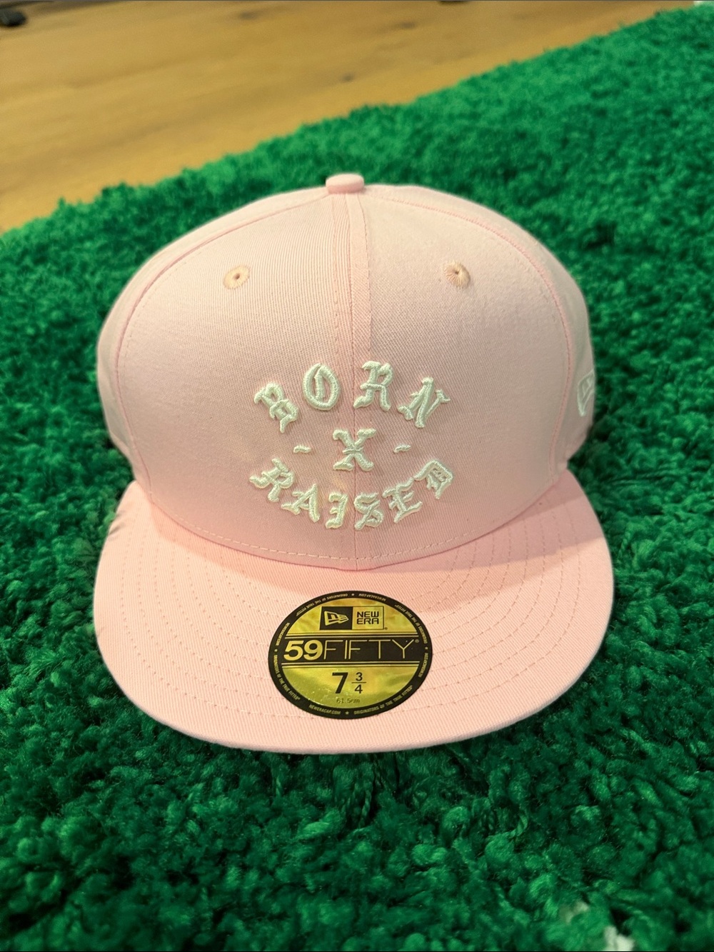 New Era Pink 'Born x Raised' Kids 59FIFTY Fitted Hat